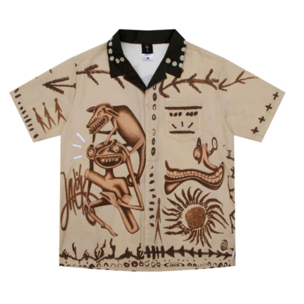 Cactus Jack by Travis Scott Painter's Button Up Shirt 'Off White'